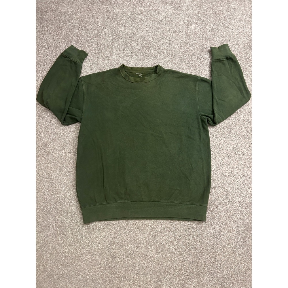 Croft & Barrow Sweatshirt Mens LT Green Excellent Tall Crewneck Fleece Pullover